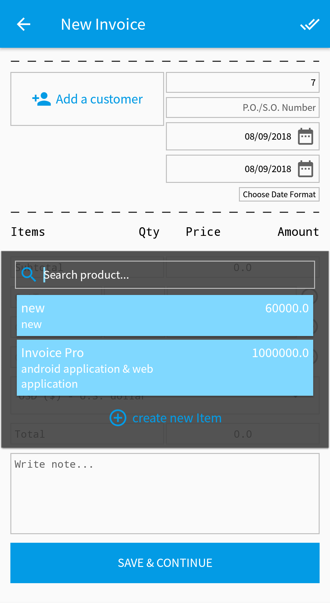 Easy invoice
