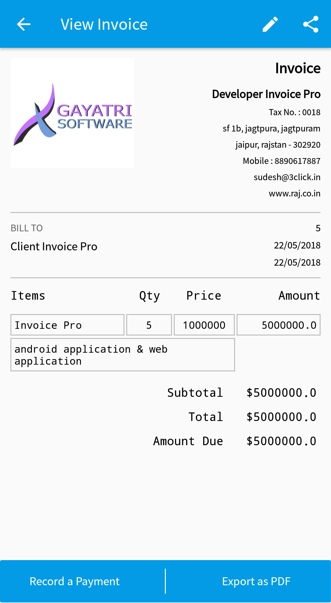 app to make invoices